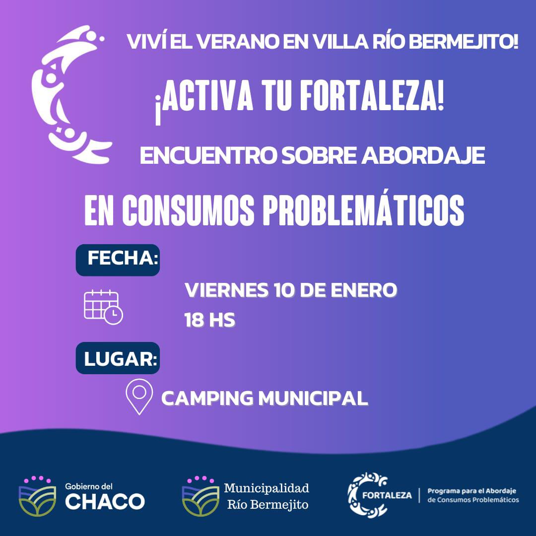 EL PROGRAMA PROVINCIAL “FORTALEZA” LLEGA ESTE VIERNES A VILLA RÍO BERMEJITO.