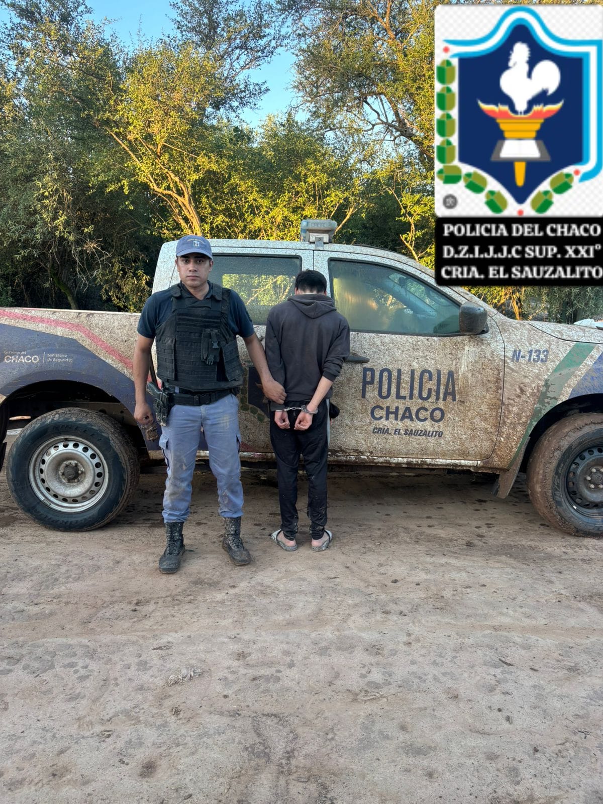 EL SAUZALITO: LA POLICÍA CAPTURÓ A UN PRÓFUGO QUE HABÍA ATACADO A UN JOVEN CON UN CUCHILLO.