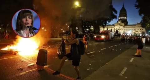 LA MINISTRA BULLRICH CONFIRMÓ 18 DETENIDOS Y DAÑOS MILLONARIOS TRAS DISTURBIOS EN EL CONGRESO.
