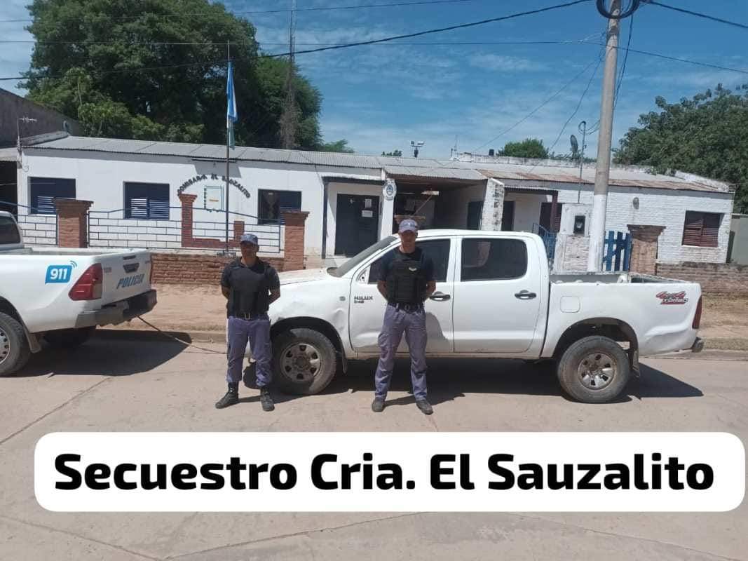 EL SAUZALITO : PRIMERA CAMIONETA RECUPERADA EN LA LOCALIDAD, PERTENECE A VIALIDAD PROVINCIAL, LA TERCERA EN EL DEPARTAMENTO GÜEMES.