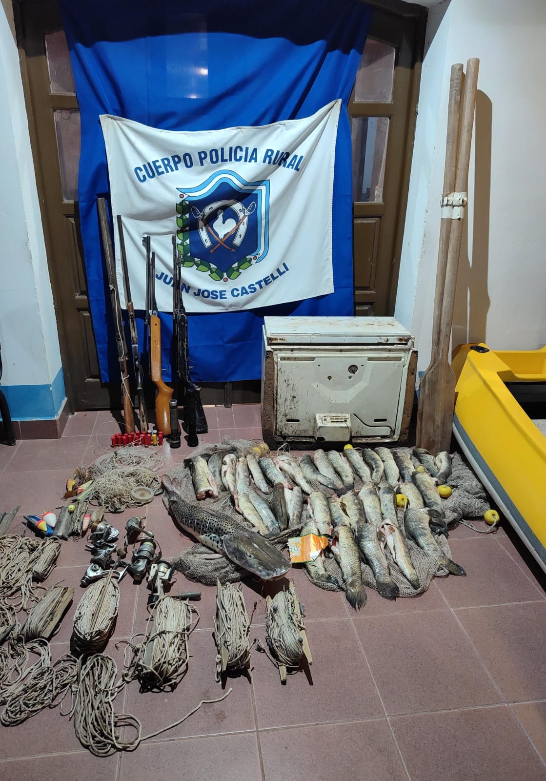 POLICÍA RURAL DE JUAN JOSE CASTELLI,  NO DAN TREGUA A PESCADORES  Y CAZADORES  FURTIVOS.