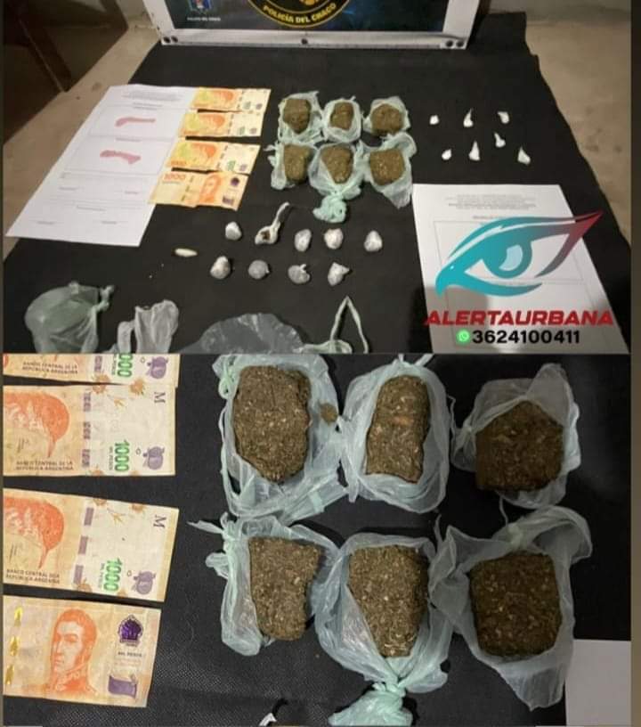J.J CASTELLI: DEMORAN AUN HOMBRE POR SUPUESTA VENTA DE COCAINA Y MARIHUANA, SECUESTRAN DINERO EN EFECTIVO Y ESTUPEFACIENTES.