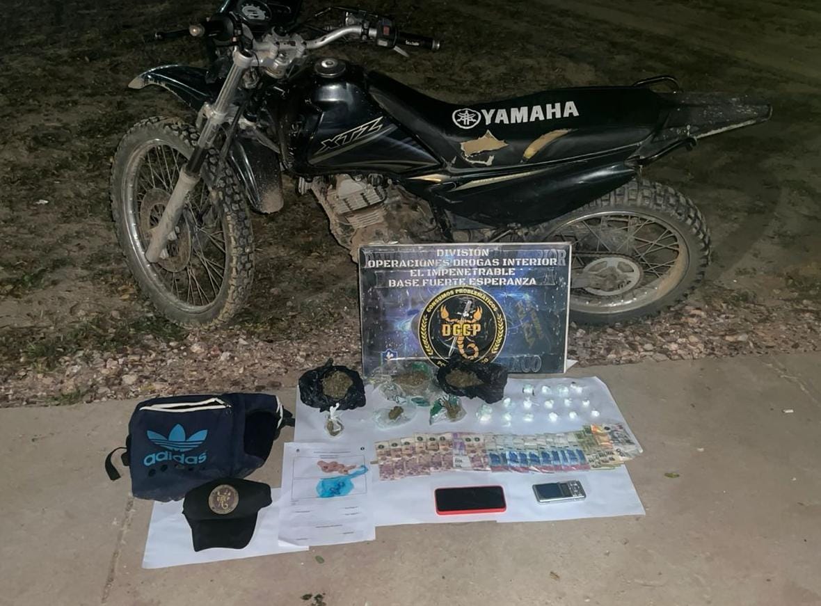 LAS HACHERAS: GOLPE AL NARCOTR&Aacute;FICO EN EL IMPENETRABLE, CAE J&Oacute;VEN CON COCA&Iacute;NA Y MARIHUANA.