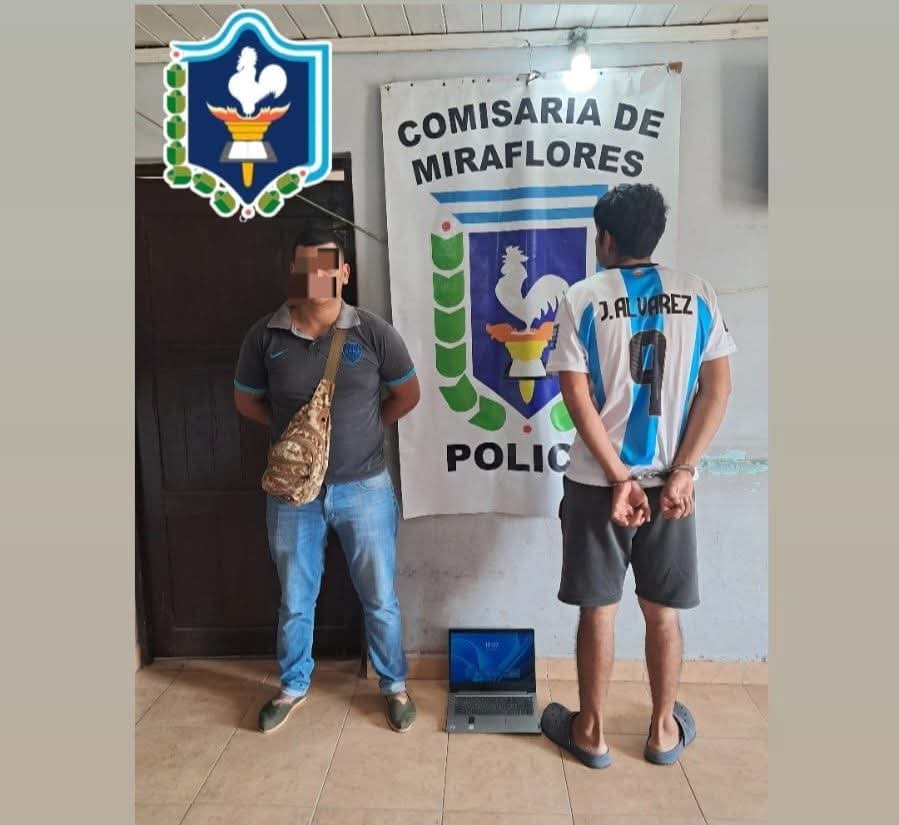 MIRAFLORES: LO ATRAPARON CON UNA NOTEBOOK QUE ROBO EL DIA DE AYER.