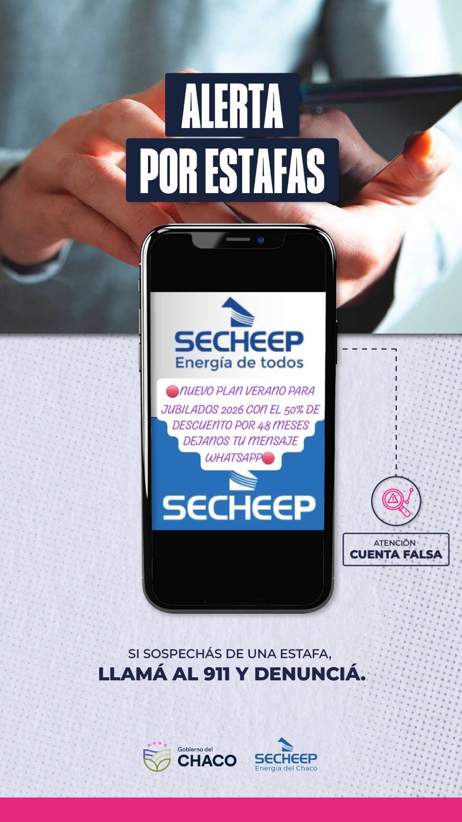 ESTAFAS: SECHEEP PIDE EXTREMAR PRECAUCIONES.