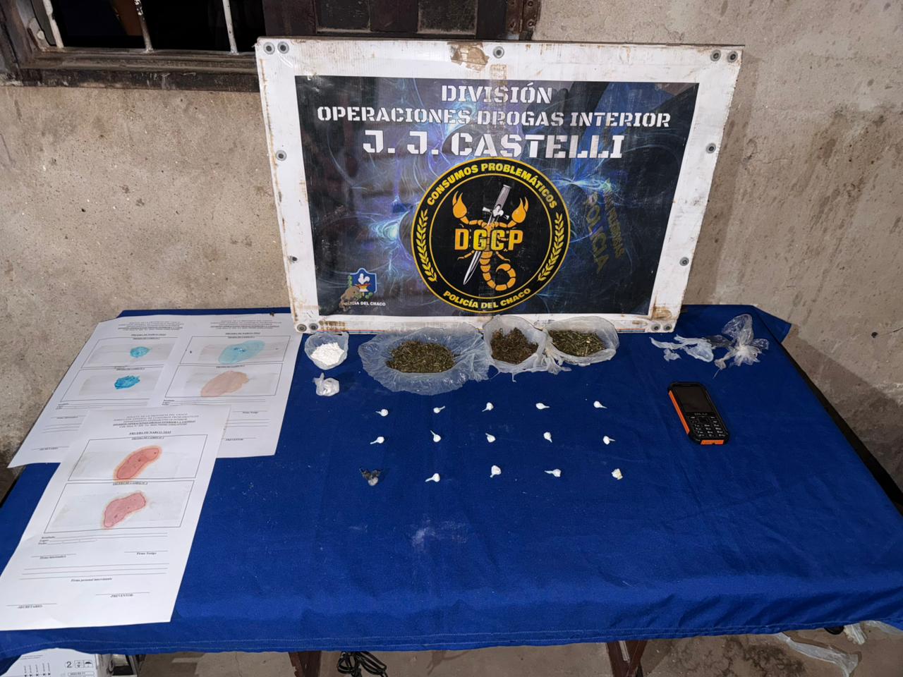 J.J CASTELLI: EN ALLANAMIENTO INCAUTARON ESTUPEFACIENTES LISTOS PARA VENDER