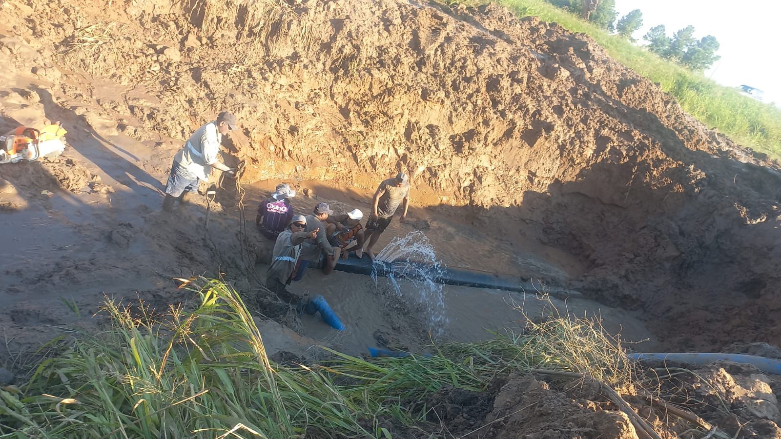 TRAS 18 HS DE TRABAJO: SAMEEP REPAR&Oacute; EL ACUEDUCTO DE GENERAL SAN MART&Iacute;N Y EL SERVICIO SE RESTABLECE PROGRESIVAMENTE.