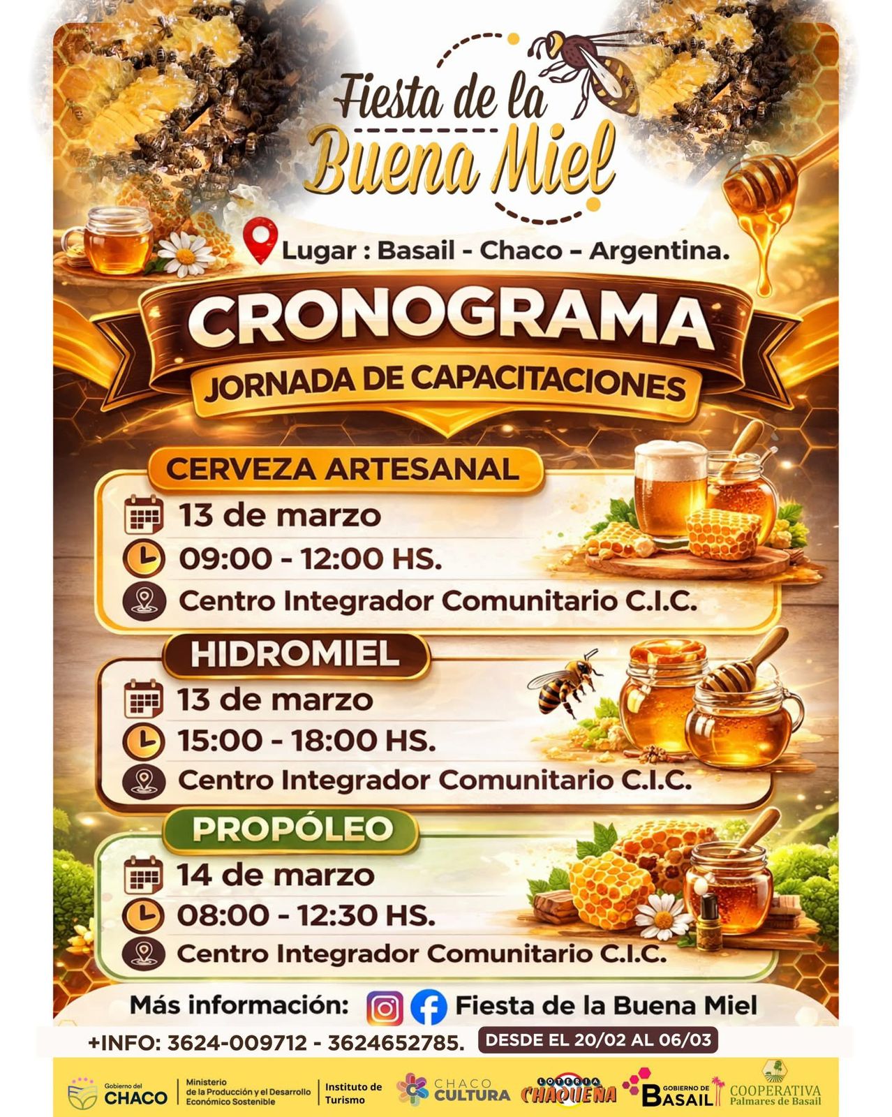 EL GOBIERNO PROVINCIAL Y EL MUNICIPIO DE BASAIL INVITAN A LA 2DA EDICI&Oacute;N DE LA FIESTA DE LA BUENA MIEL.