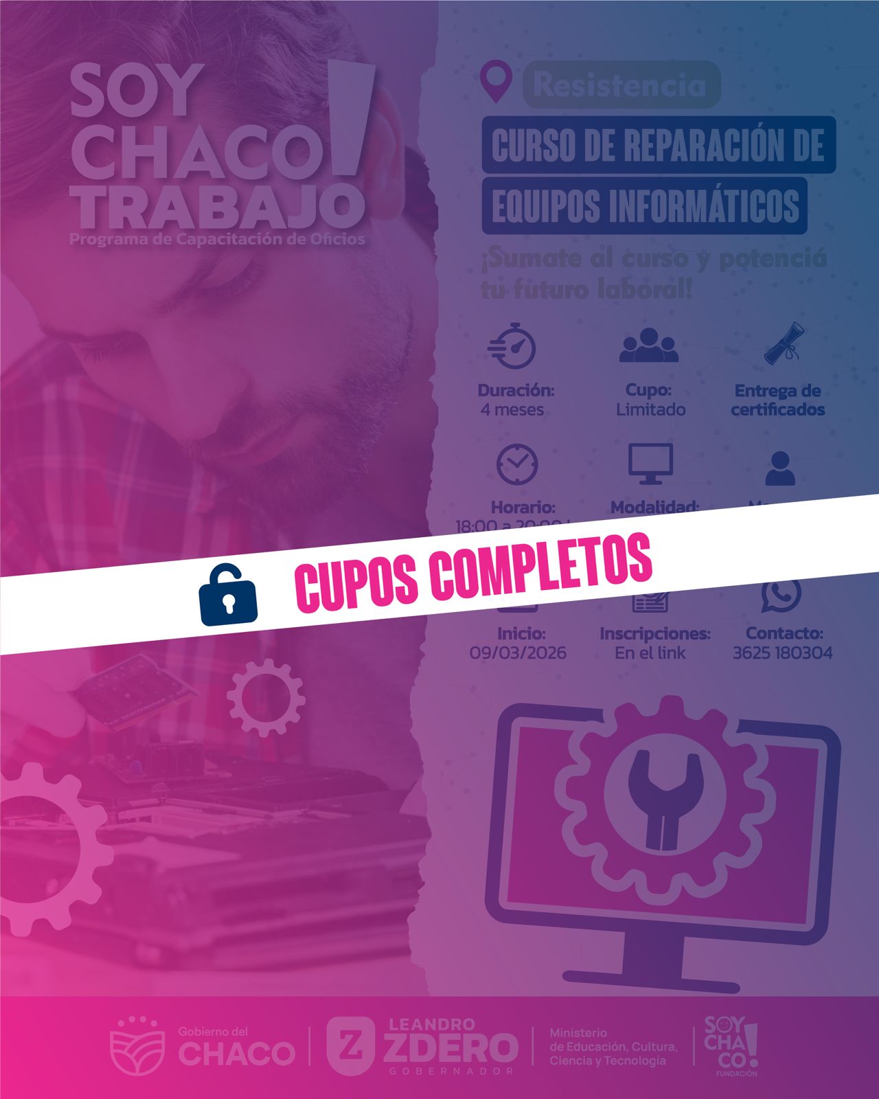 CONVOCATORIA R&Eacute;CORD: FUNDACI&Oacute;N SOY CHACO FINALIZ&Oacute; INSCRIPCIONES CON MILES DE INTERESADOS.