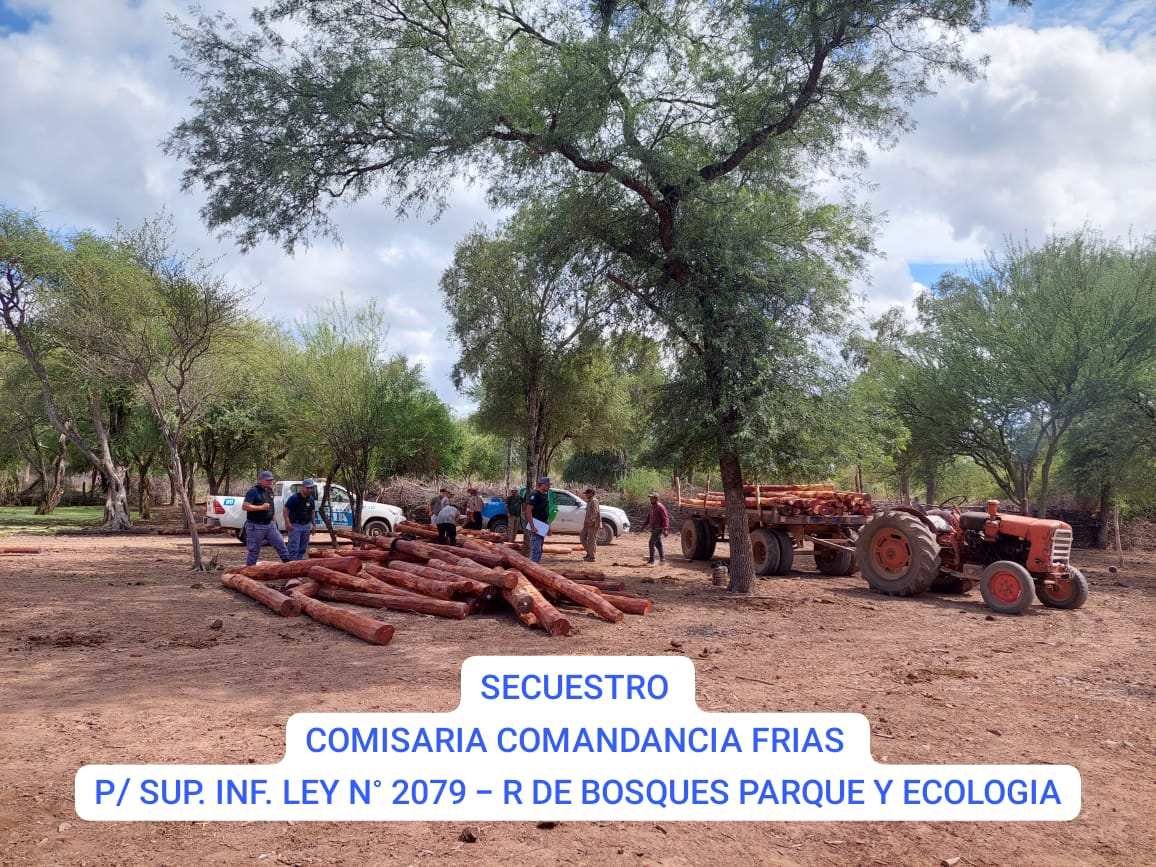 COMISARÍA COMANDANCIA FRÍAS EN FORMA CONJUNTA CON DIRECCIÓN DE BOSQUES EM UNIÓN INSTITUCIONAL CONTRA LA TALA INDISCRIMINADA MONTES NATIVO.