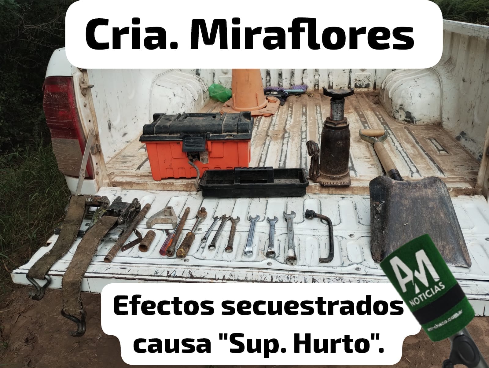 MIRAFLORES: POLICÍA LOCAL RECUPERA ELEMENTOS ROBADOS A UN VECINO DEL BARRIO LA REPRESA DE LA LOCALIDAD. 