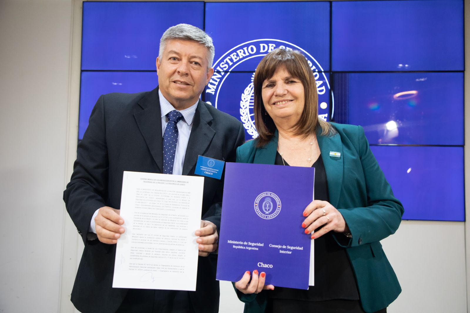 CHACO FIRMÓ CON NACIÓN UN CONVENIO DE COOPERACIÓN EN TRABAJOS DE SEGURIDAD.