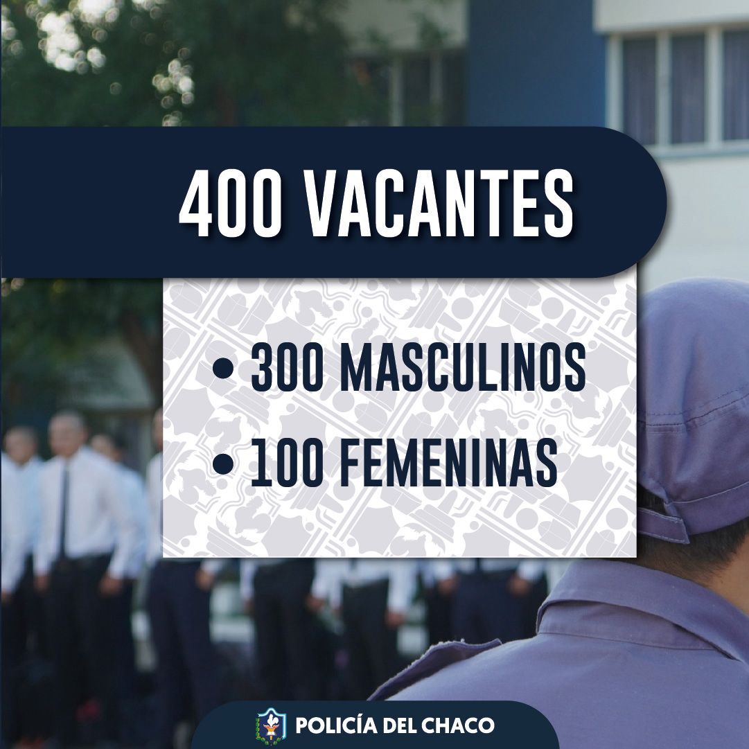 INGRESO A LA POLICÍA: EL GOBIERNO PROVINCIAL REITERA LA CONVOCATORIA PARA 400 NUEVOS AGENTES.