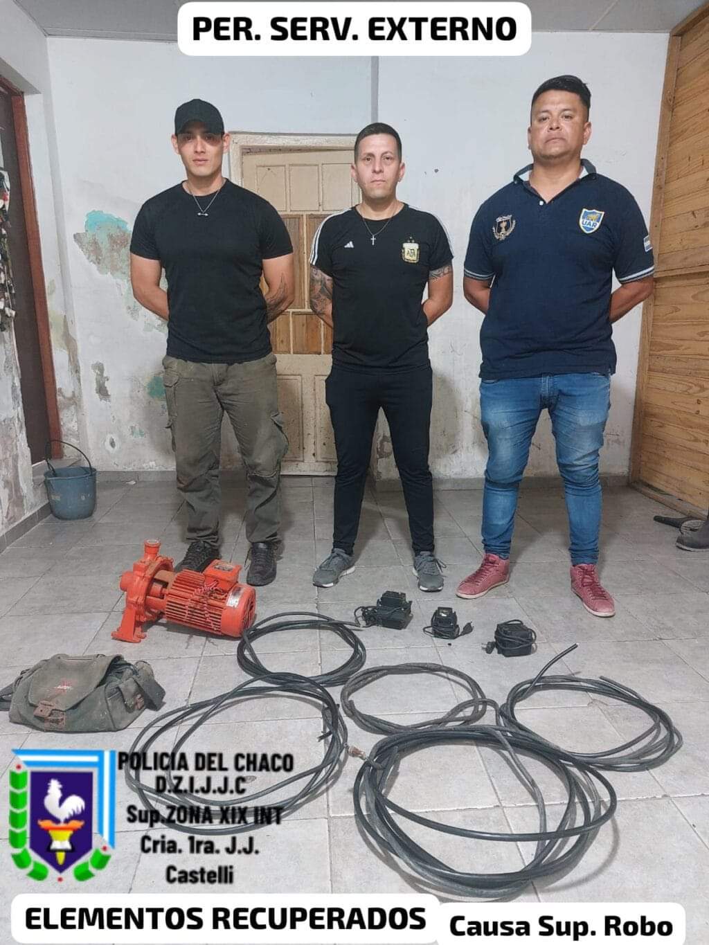 J.J CASTELLI: “POLICIA RECUPERA ELEMENTOS QUE FUERON ROBADOS EN LA FORESTAL, APIF AGRADECE”.