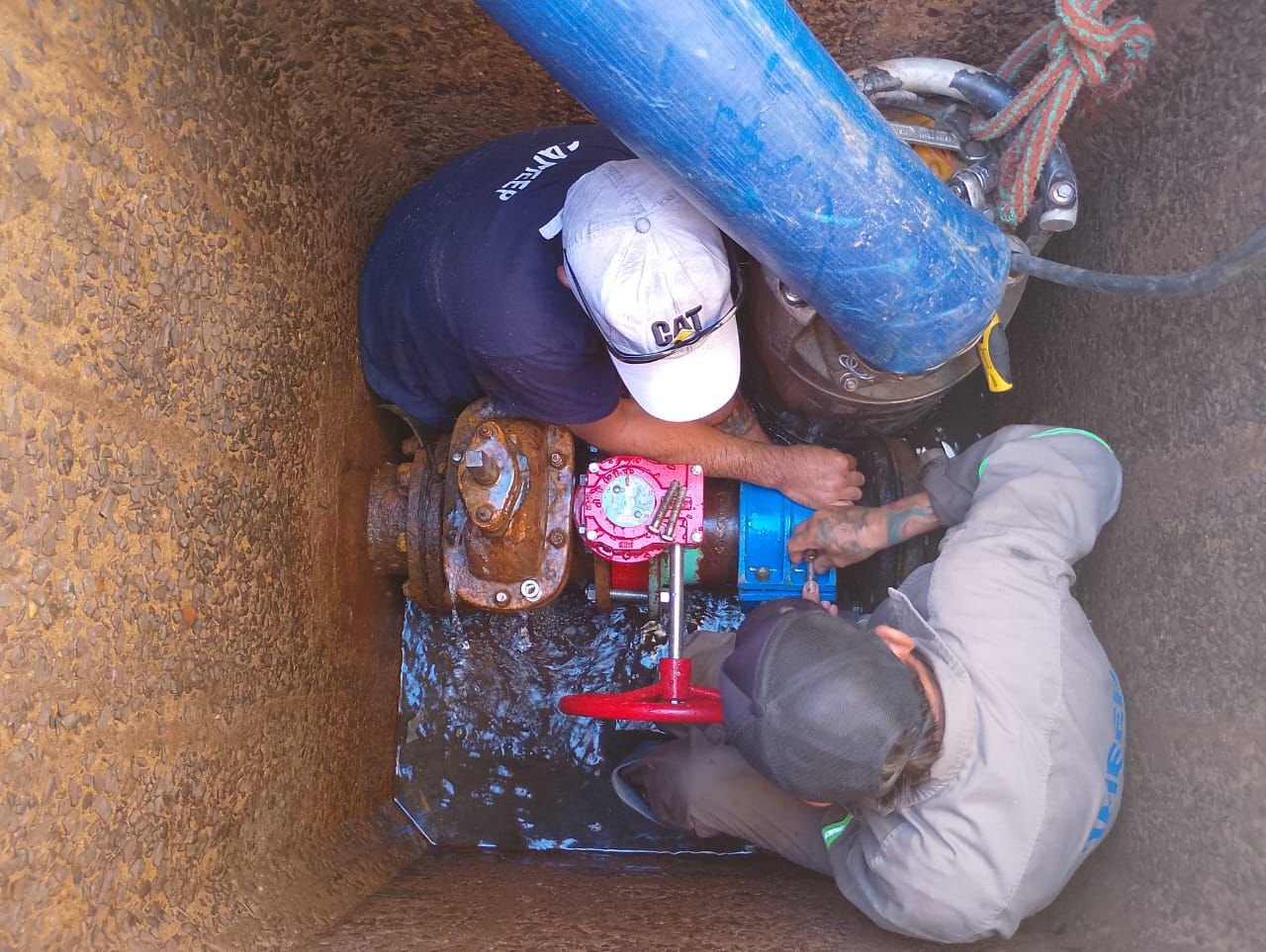 SAMEEP: FINALIZARON LOS TRABAJOS EN EL PRIMER ACUEDUCTO Y SE RESTABLECE EL SERVICIO PROGRESIVAMENTE.