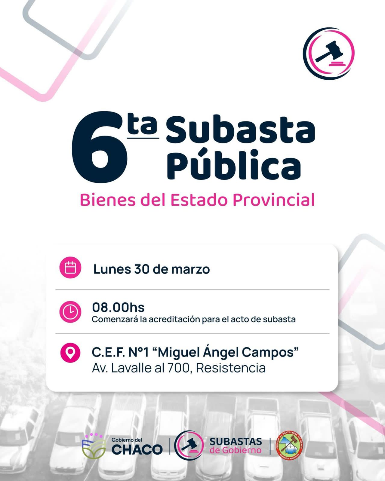 EL GOBIERNO PROVINCIAL RECUERDA QUE SE REALIZAR&Aacute; UNA NUEVA SUBASTA P&Uacute;BLICA.