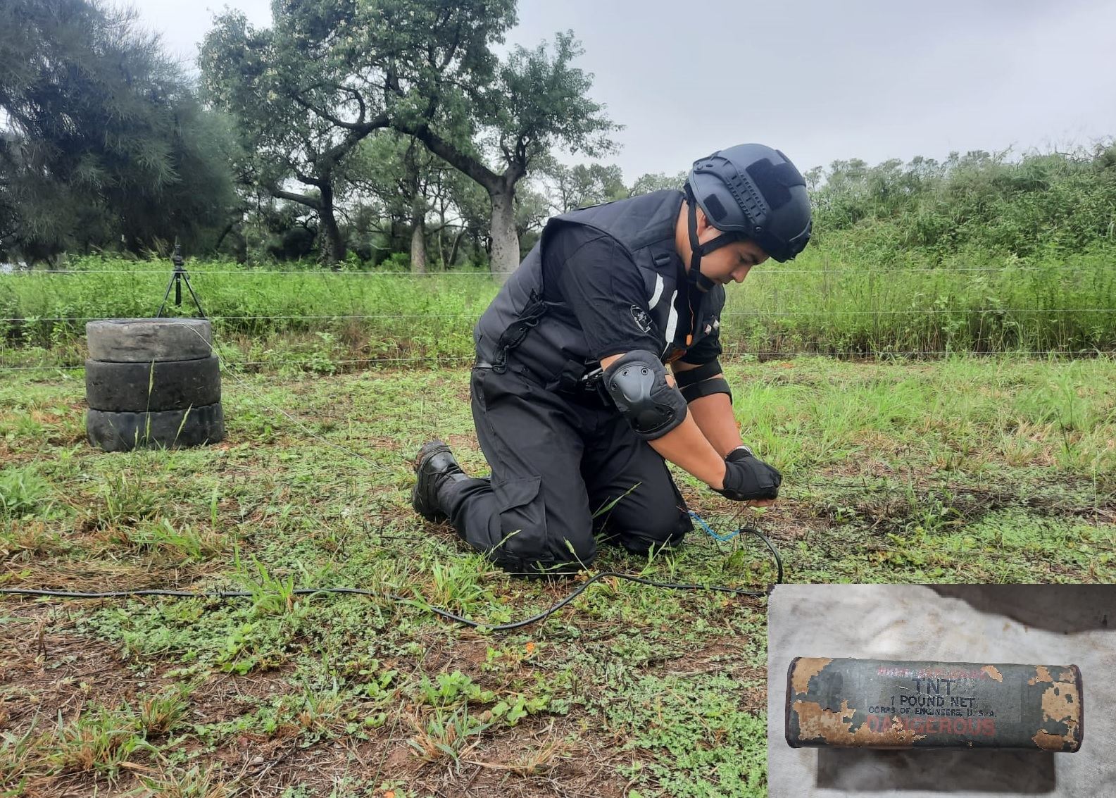 CHARATA: BOMBEROS REALIZARON LA DESTRUCCI&Oacute;N CONTROLADA DE MATERIAL EXPLOSIVO.