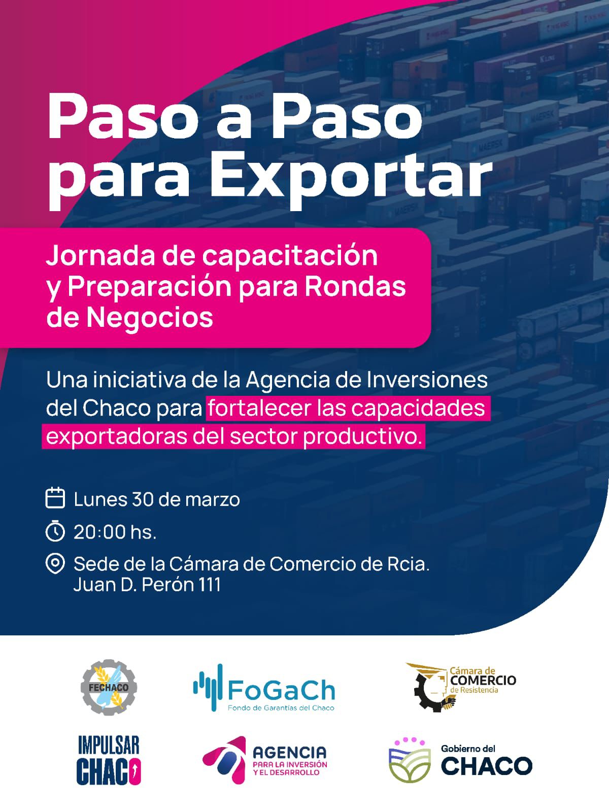 ESTE LUNES: CAPACITACI&Oacute;N GRATUITA PARA FORTALECER LAS EXPORTACIONES DEL SECTOR PRODUCTIVO.