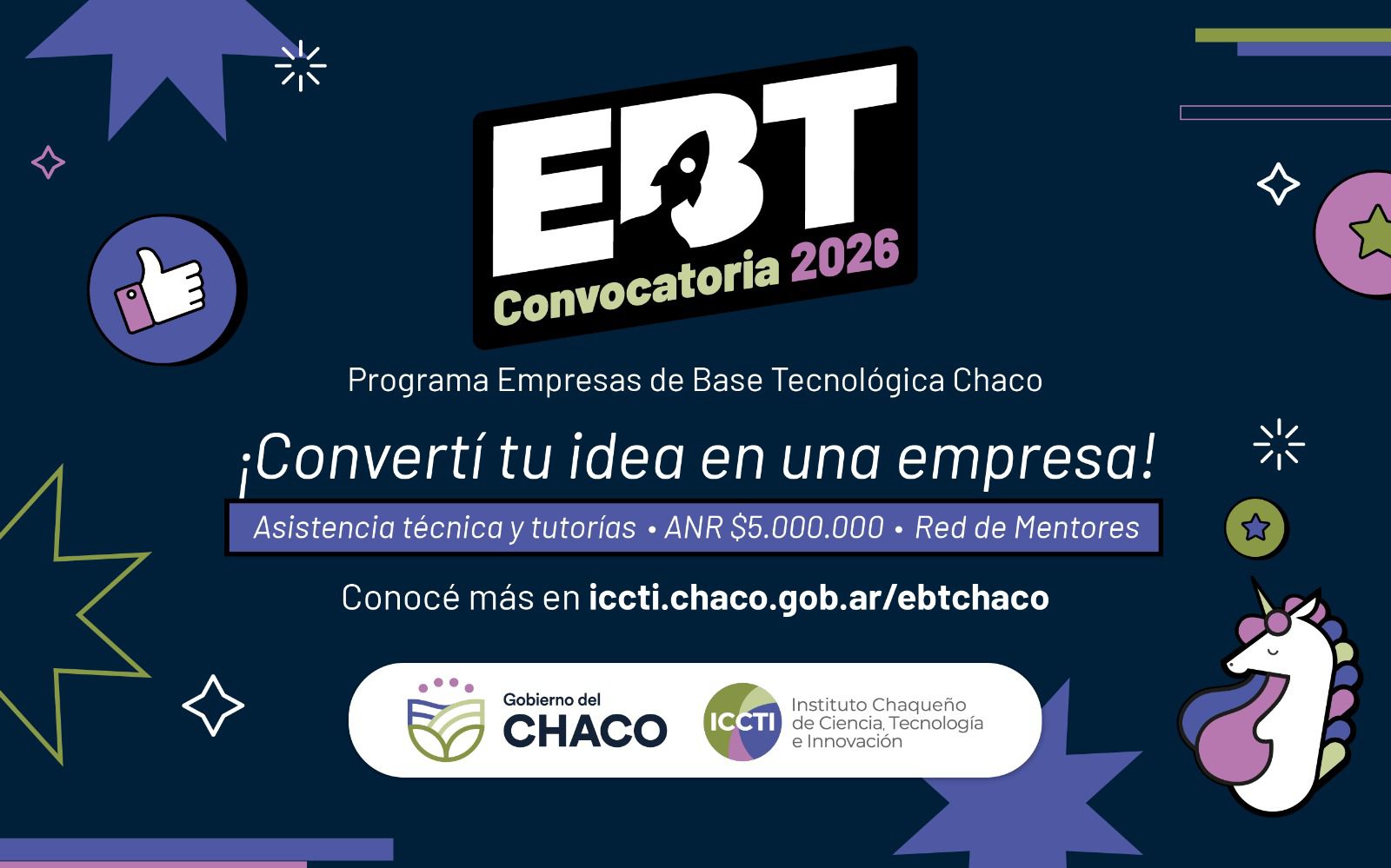 EL GOBIERNO DEL CHACO LANZA UNA NUEVA EDICI&Oacute;N DEL PROGRAMA EBT PARA IMPULSAR EMPRENDIMIENTOS TECNOL&Oacute;GICOS.