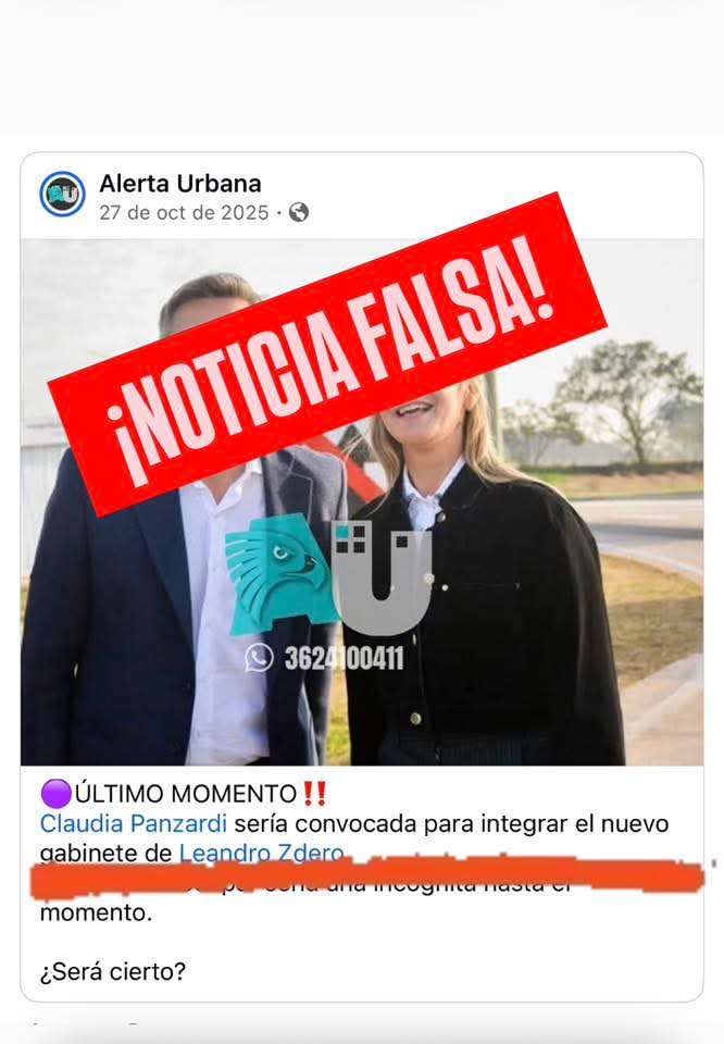 CLAUDIA PANZARDI CARG&Oacute; CONTRA MEDIOS DE COMUNICACI&Oacute;N QUE REPRODUCEN NOTICIAS FALSAS. 