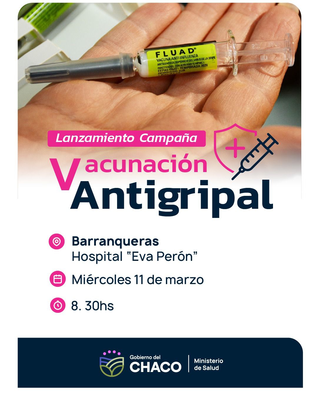 SALUD INICIA LA CAMPA&Ntilde;A DE VACUNACI&Oacute;N ANTIGRIPAL 2026 EN CHACO.