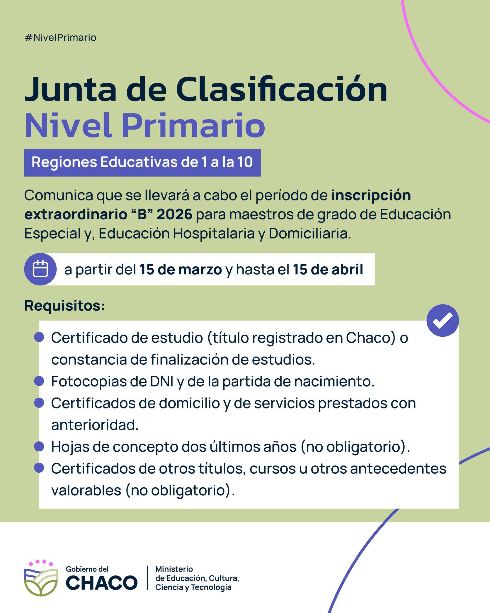 EDUCACI&Oacute;N: ABREN INSCRIPCI&Oacute;N EXTRAORDINARIA PARA MAESTROS DE EDUCACI&Oacute;N ESPECIAL Y HOSPITALARIA.