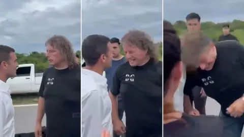 UN EMPLEADO P&Uacute;BLICO LE DI&Oacute; UN CABEZAZO A UN DIPUTADO LIBERTARIO Y LE ROMPIO LA NAR&Iacute;Z.