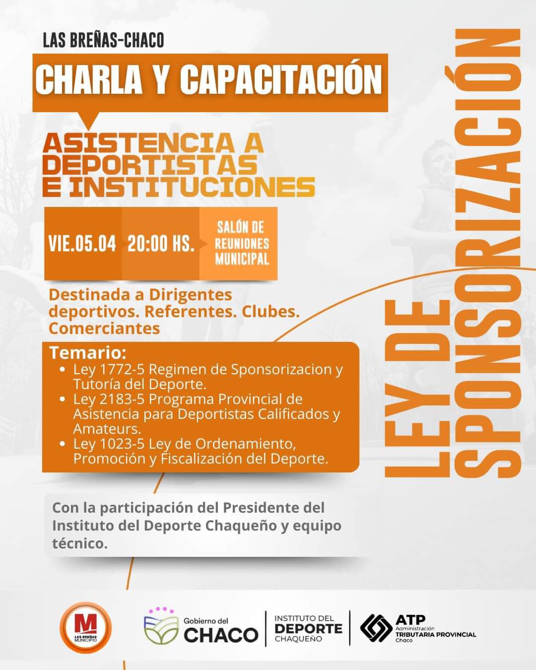 CAPACITACIÓN SOBRE ASISTENCIA A INSTITUCIONES Y A DEPORTISTAS EN LAS BREÑAS.