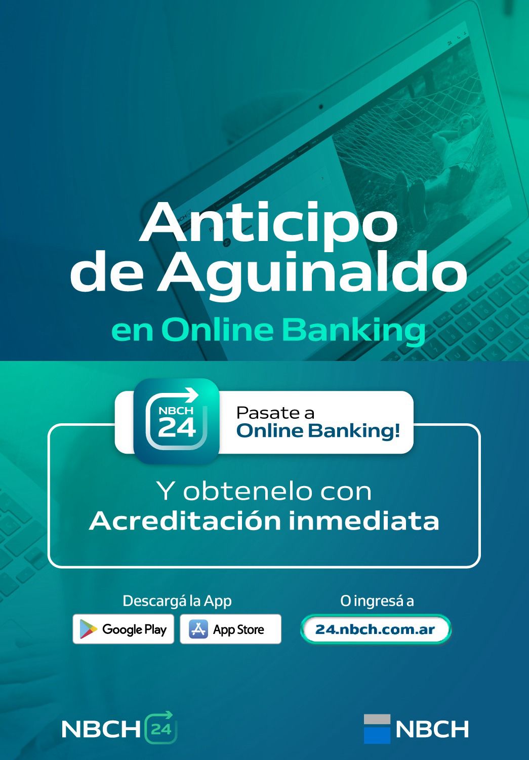 EL ANTICIPO DE AGUINALDO YA SE PUEDE SOLICITAR EN ONLINE BANKING.