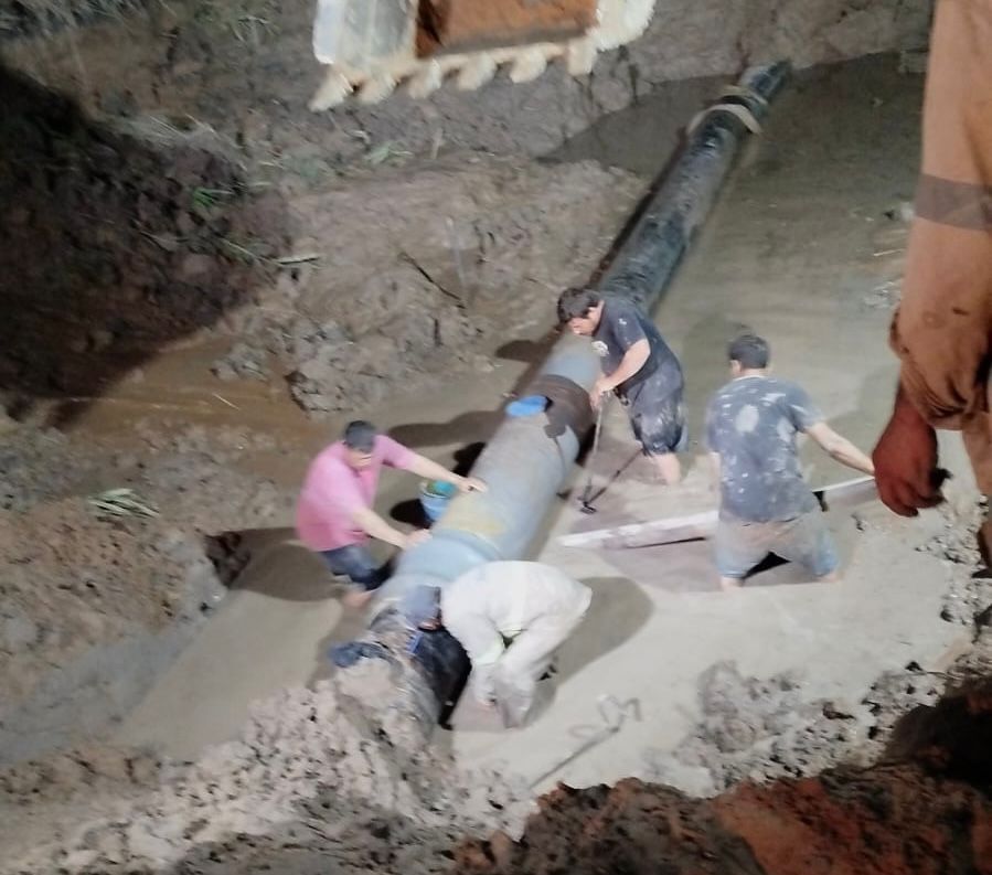 GRAL. SAN MART&Iacute;N: SAMEEP REPAR&Oacute; EL ACUEDUCTO Y EL SERVICIO COMIENZA A NORMALIZARSE.