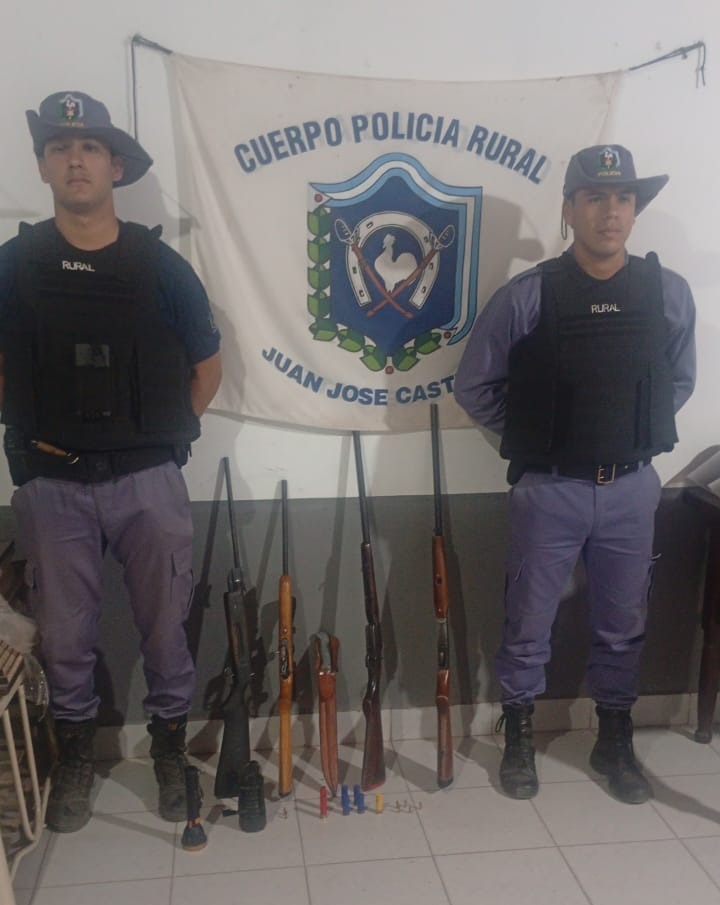 J.J CASTELLI: SECUESTRAN ARMAS Y LABRAN ACTAS POR INFRACCIONES DURANTE OPERATIVOS RURALES EN GENERAL G&Uuml;EMES.
