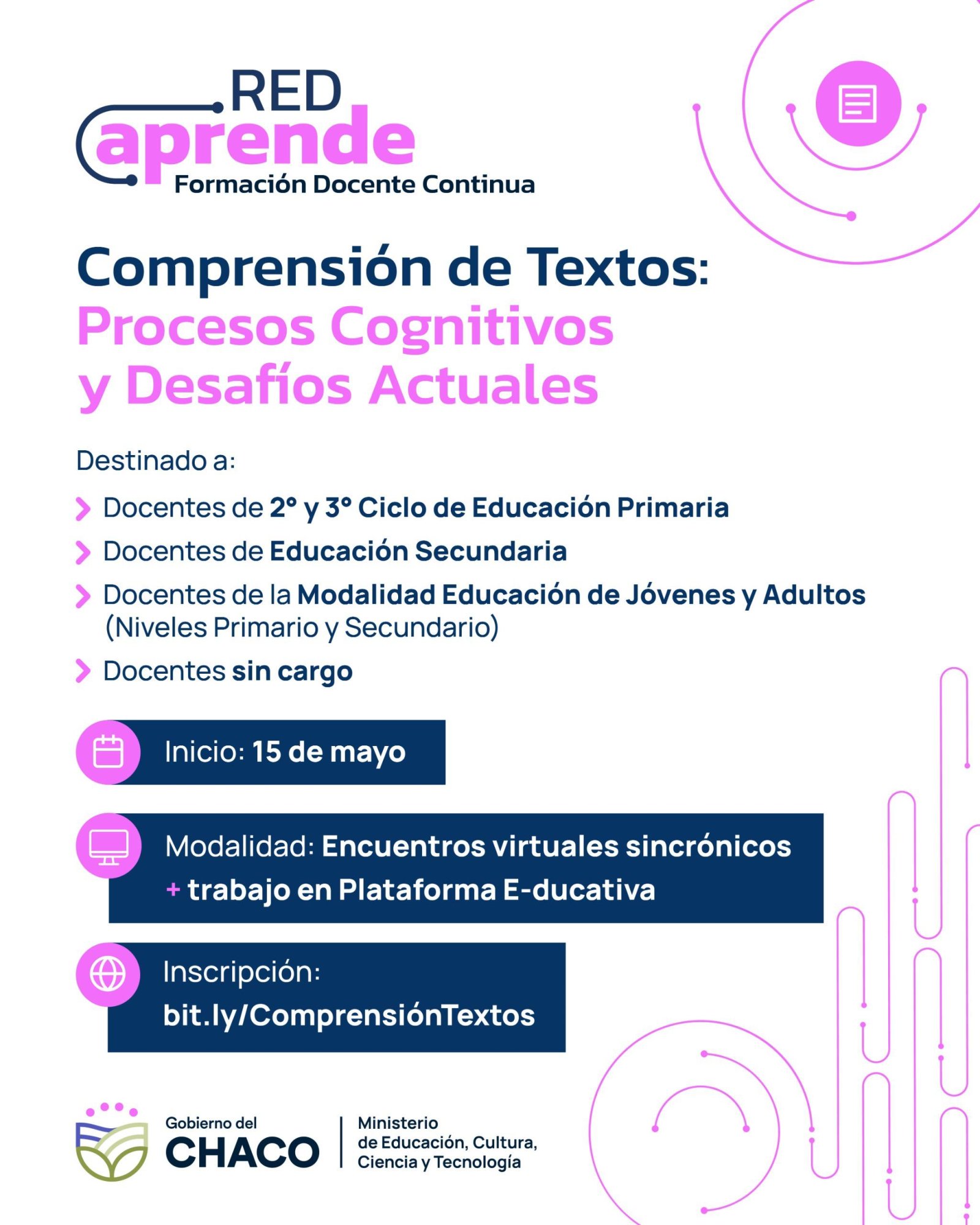 EDUCACI&Oacute;N LANZA CAPACITACI&Oacute;N DOCENTE SOBRE COMPRENSI&Oacute;N DE TEXTOS CON ENFOQUE CIENT&Iacute;FICO.