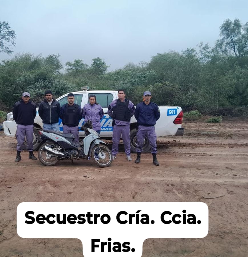 SIGUEN CON SU RÁPIDO ACCIONAR LA COMISARÍA COMANDANCIA FRÍAS, EN ESTE CASO LOGRO SUPUESTO HURTO ESCLARECIDO