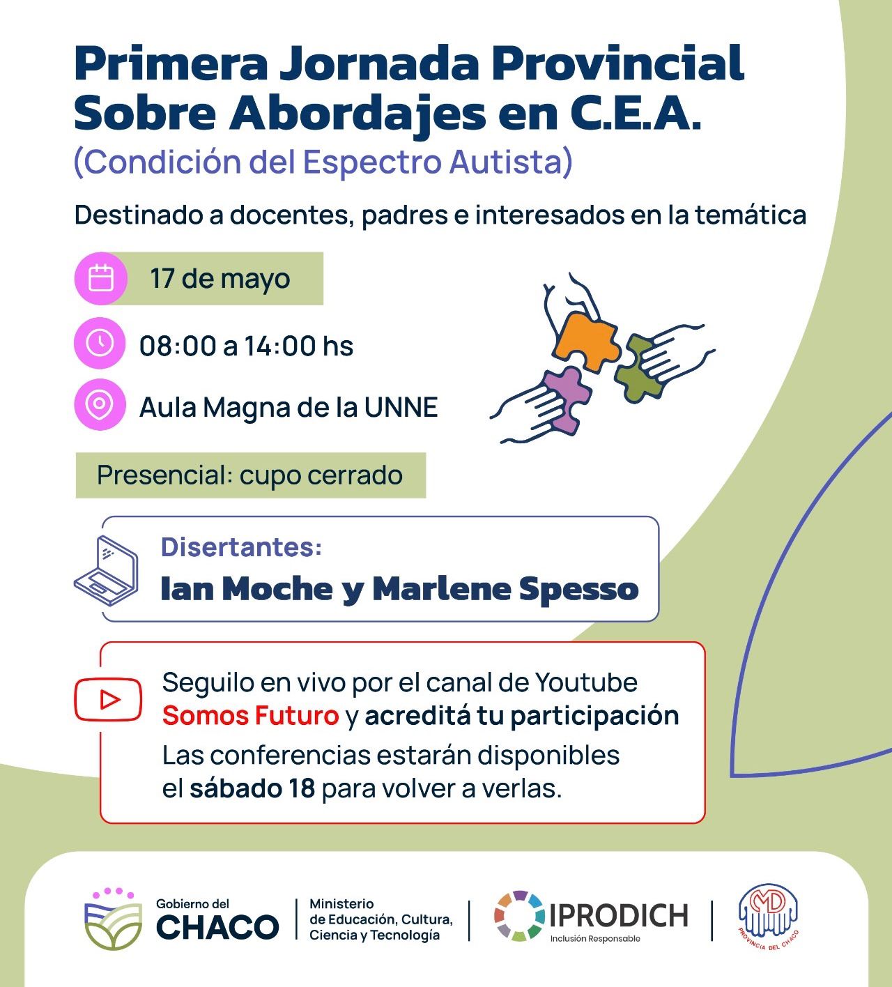 EL GOBIERNO INVITA A JORNADA PROVINCIAL SOBRE ABORDAJES EN LA CONDICIÓN DEL ESPECTRO AUTISTA