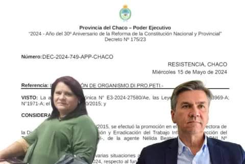 EL GOBIERNO DISPUSO LA INTERVENCIÓN DE LA DIRECCIÓN PROVINCIAL DE TRABAJO INFANTIL POR IRREGULARIDADES.