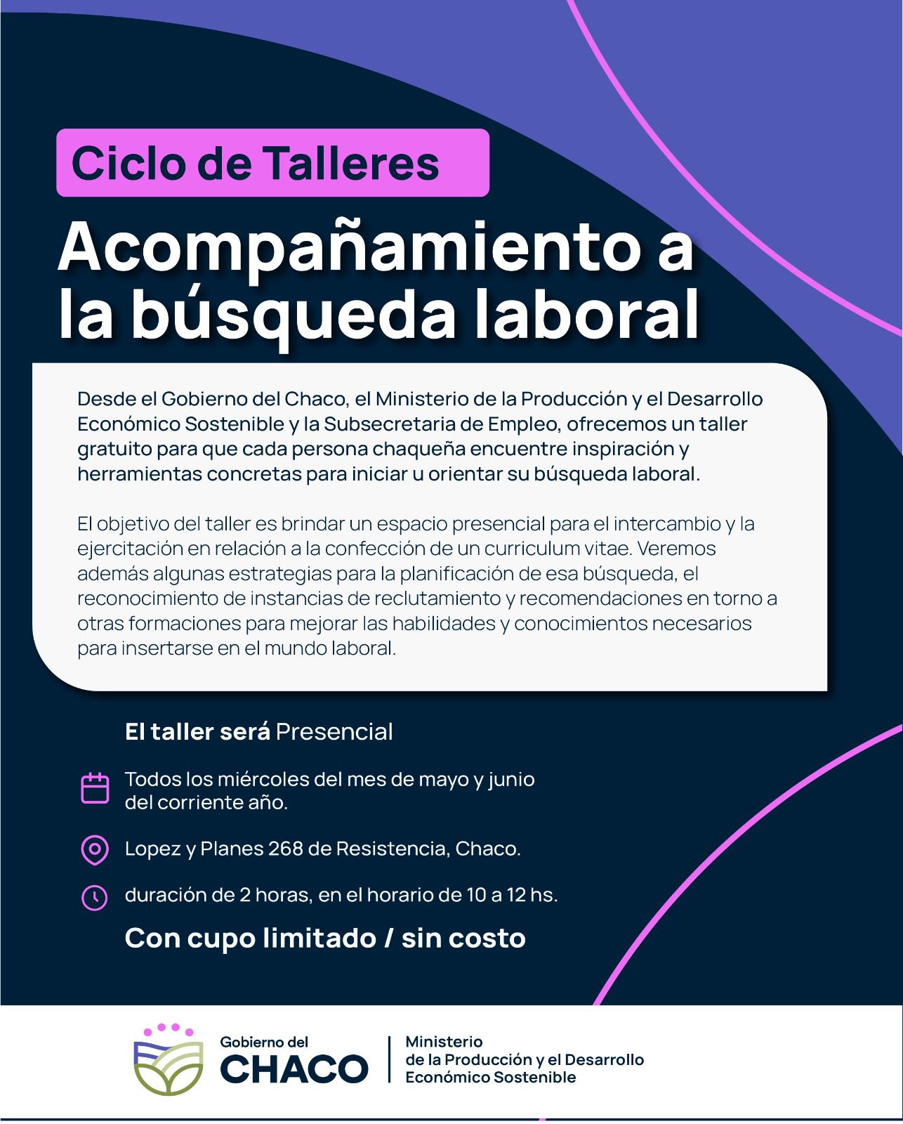 PRODUCCIÓN BRINDA ACOMPAÑAMIENTO A LA BÚSQUEDA LABORAL. 