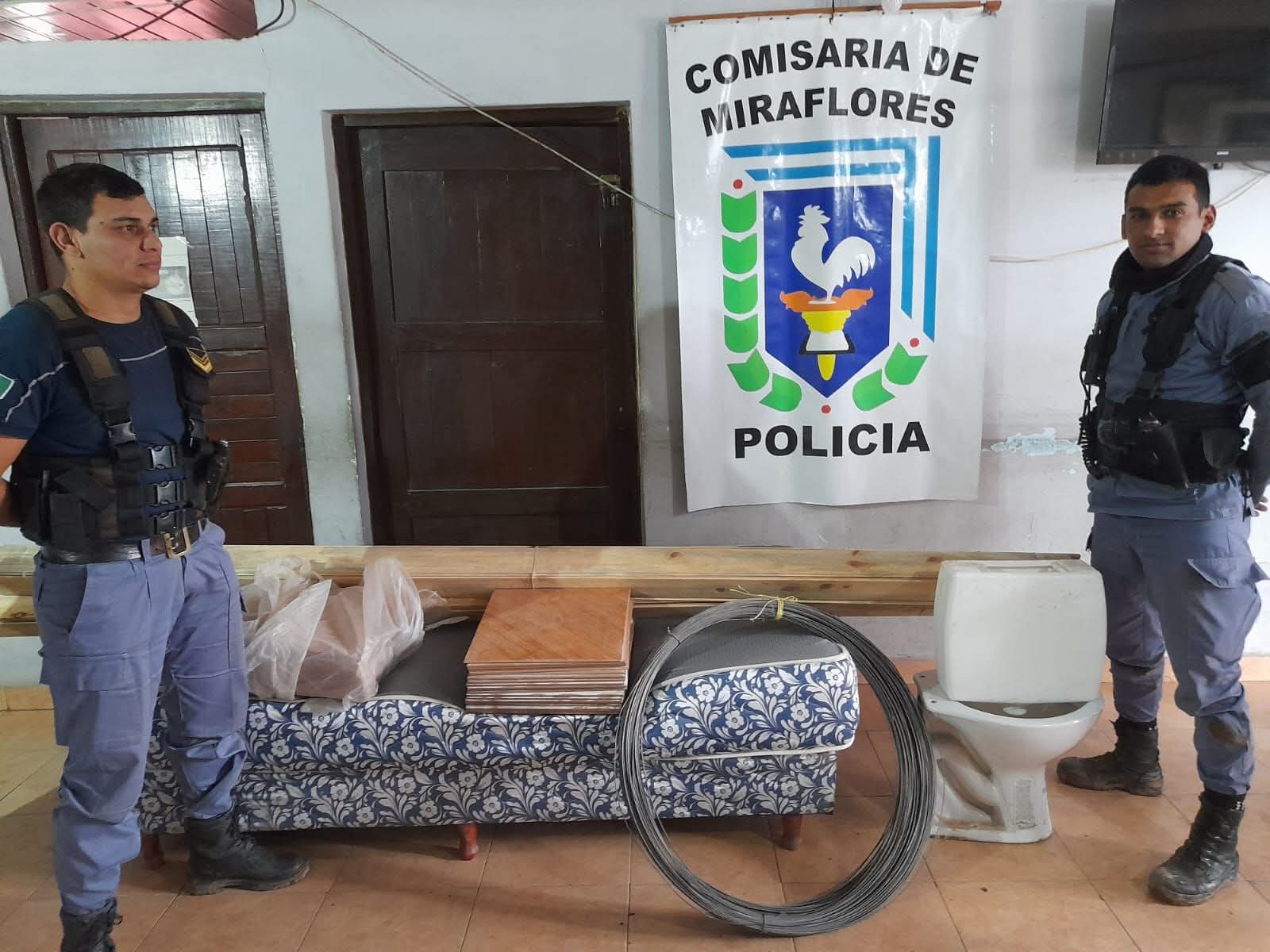 HURTO ESCLARECIDO EN MIRAFLORES: RECUPERAN ARTÍCULOS ROBADOS DE UNA VIVIENDA EN CONSTRUCCIÓN.