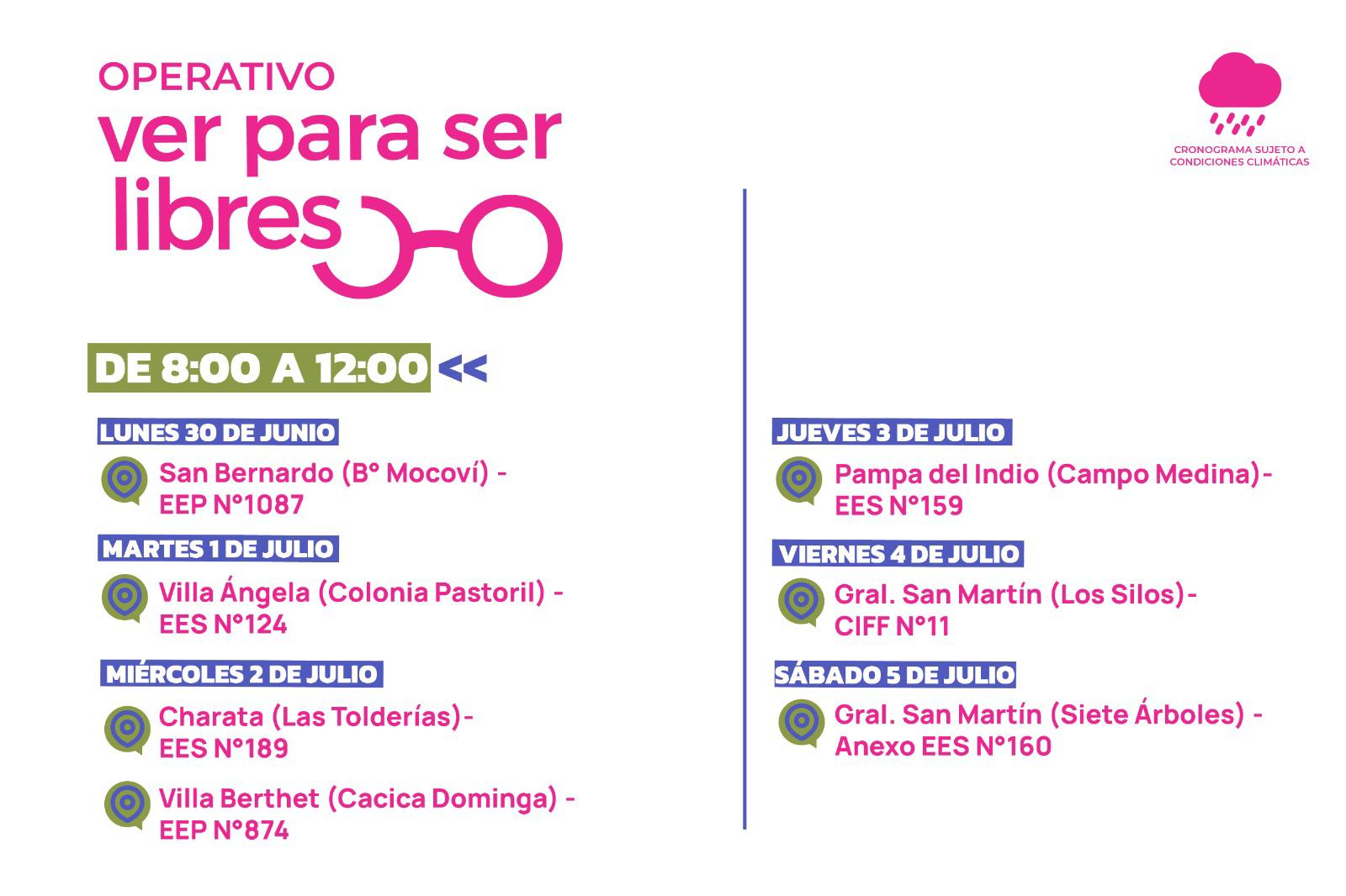 ”VER PARA SER LIBRES”: NUEVO OPERATIVO DESTINADO A NIÑOS DE COMUNIDADES ORIGINARIAS.