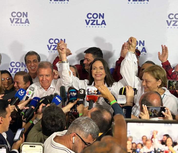 🇻🇪 VENEZUELA: MARIA CORINA MACHADO DIJO QUE EDMUNDO GONZÁLEZ URRUTIA ES EL PRESIDENTE ELECTO.