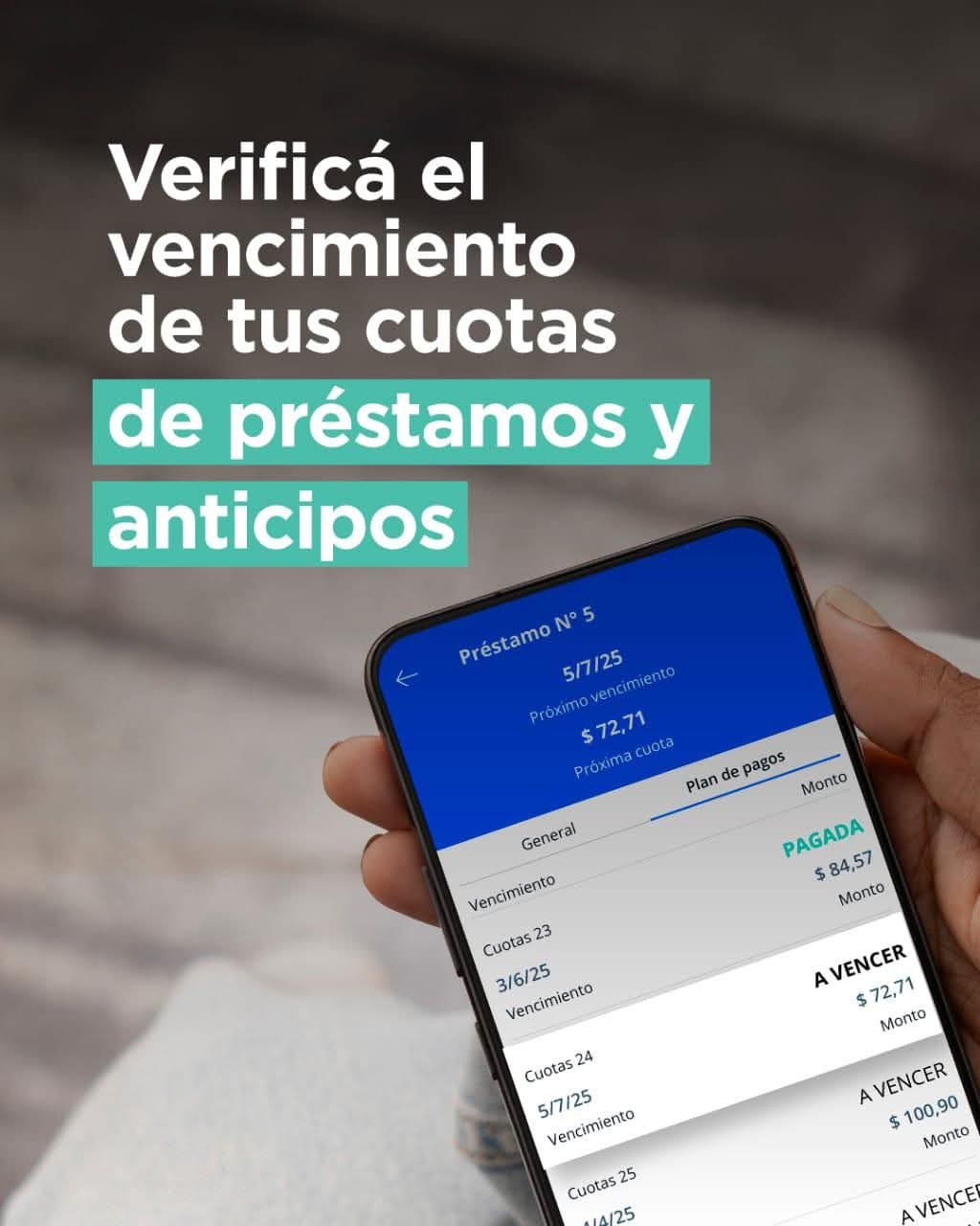 NUEVO BANCO DEL CHACO: DESCUENTO DE CUOTAS POR PRÉSTAMOS Y ANTICIPOS TOMADOS OPORTUNAMENTE.