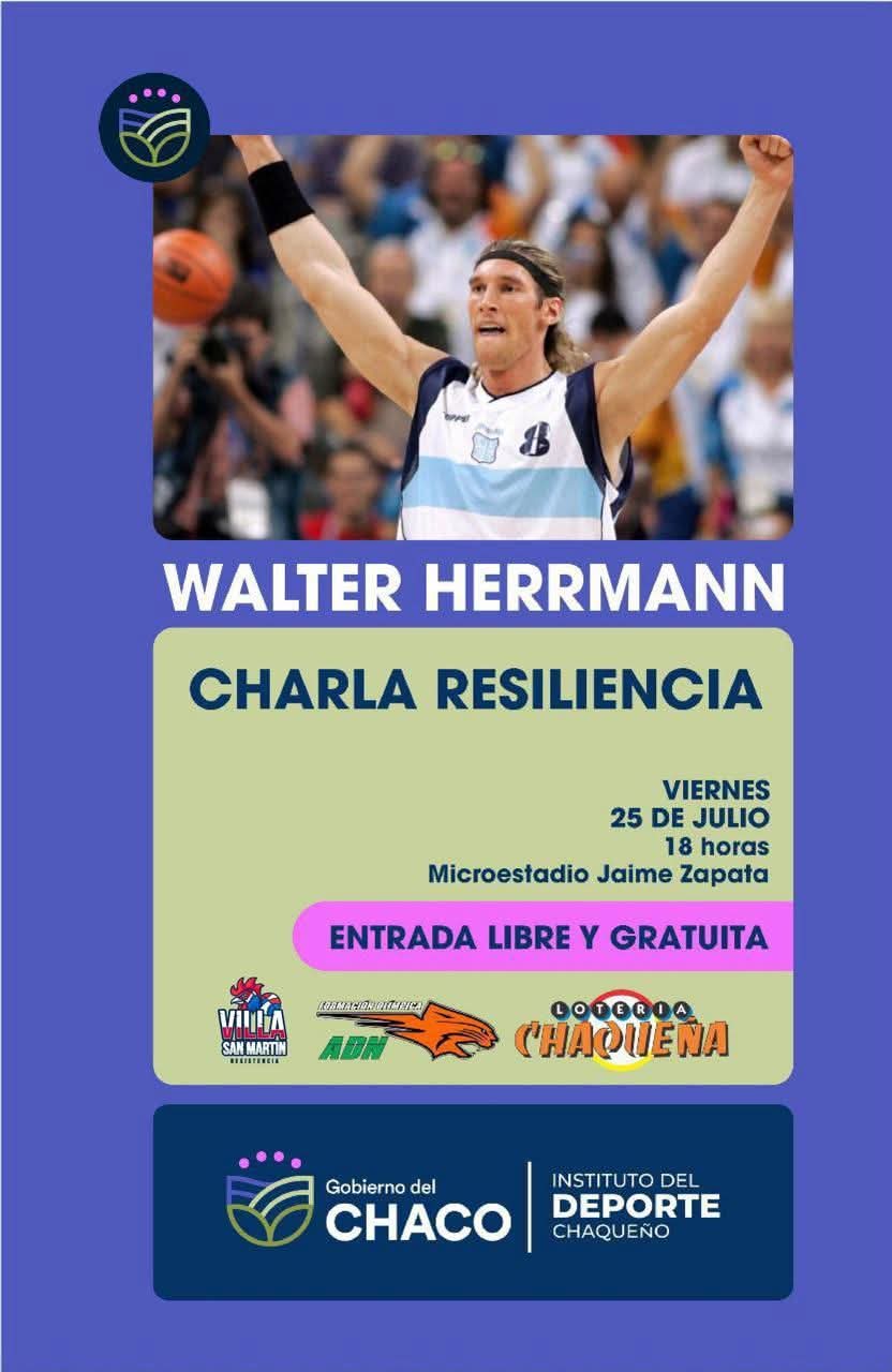 WALTER HERRMANN BRINDARÁ HOY UNA CHARLA SOBRE RESILIENCIA EN RESISTENCIA.