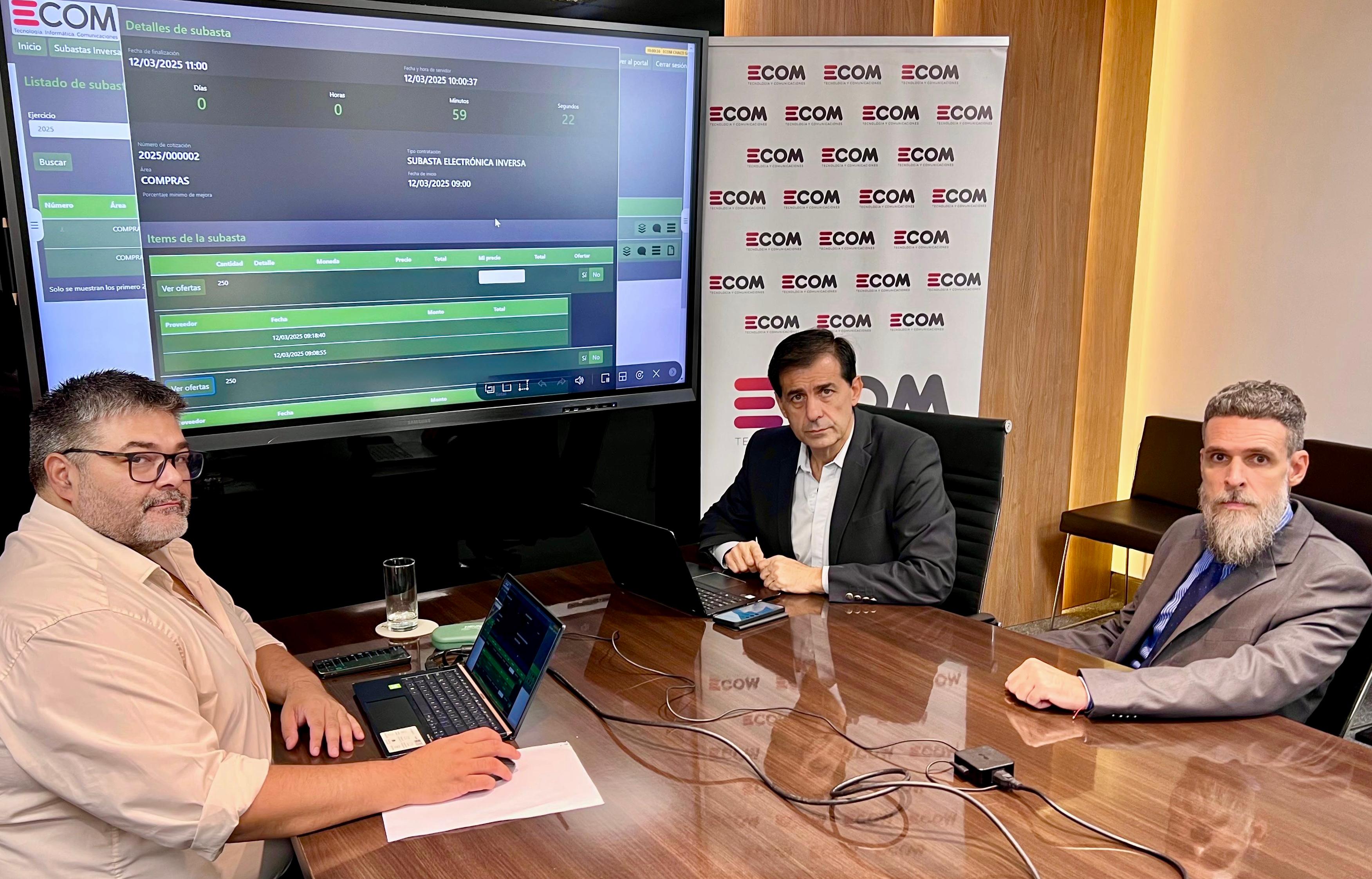 MÁS TRANSPARENCIA Y MODERNIZACIÓN: BALANCE POSITIVO DE ECOM CON EL SISTEMA DE SUBASTAS ELECTRÓNICAS.