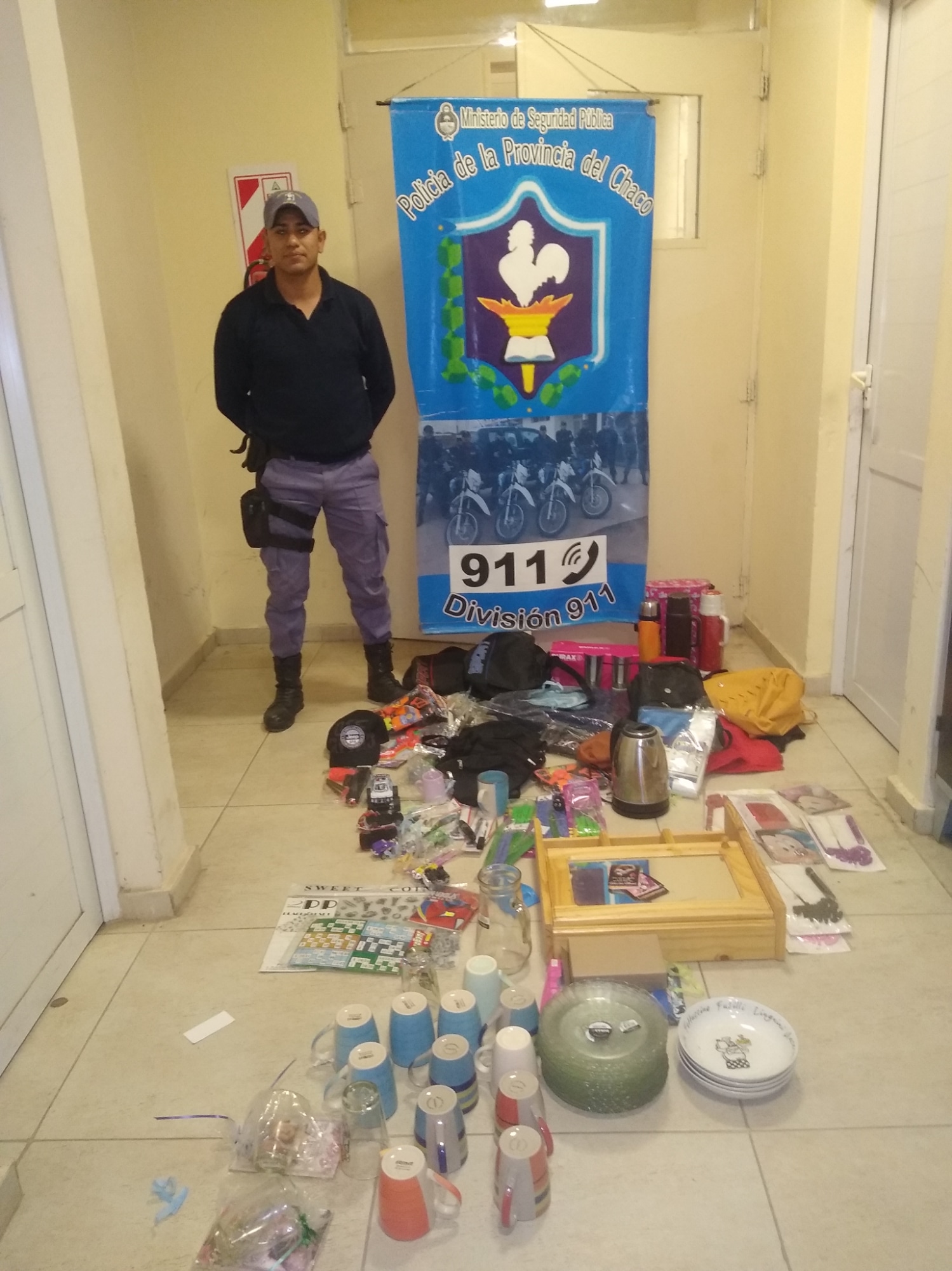 EFECTIVOS DEL 911 LOGRARON RECUPERAR BIENES ROBADOS DE UN LOCAL COMERCIAL.