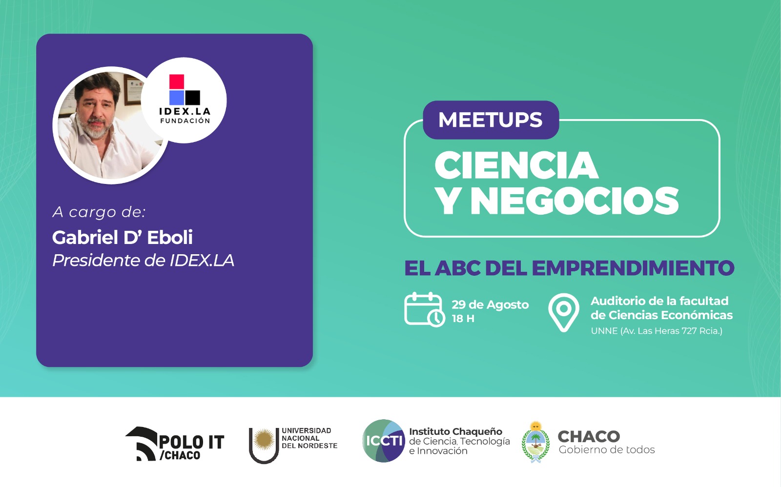 EL INSTITUTO CHAQUEÑO DE CIENCIA, TECNOLOGÍA E INNOVACIÓN INVITA A UN NUEVO MEETUP: 
