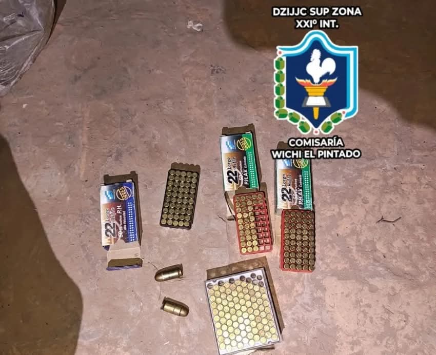 WICHÍ EL PINTADO-EL IMPENETRABLE: SECUESTRAN ARMAS Y MÁS DE 180 CARTUCHOS EN UN ALLANAMIENTO