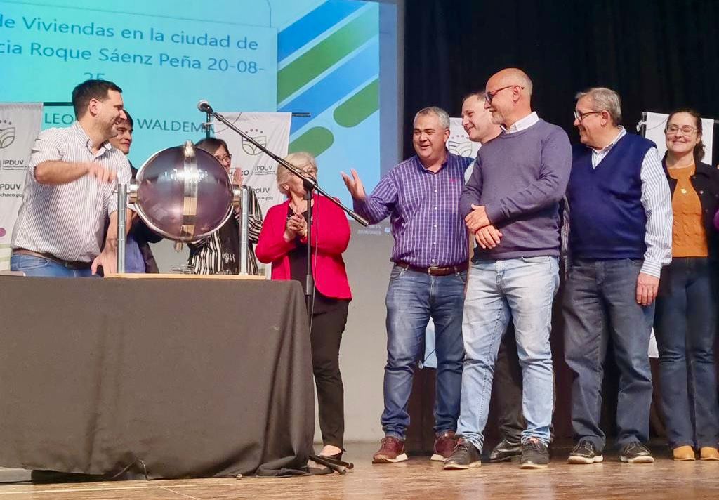 SÁENZ PEÑA: EL IPDUV SORTEÓ 26 VIVIENDAS Y ANUNCIÓ UN CRITERIO HISTÓRICO DE ADJUDICACIÓN.