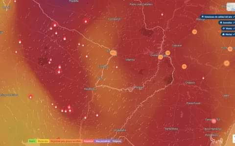 EL HUMO VOLVIÓ A INVADIR CHACO Y SE ESTIMA QUE LA CALIDAD DEL AIRE ESTA A 