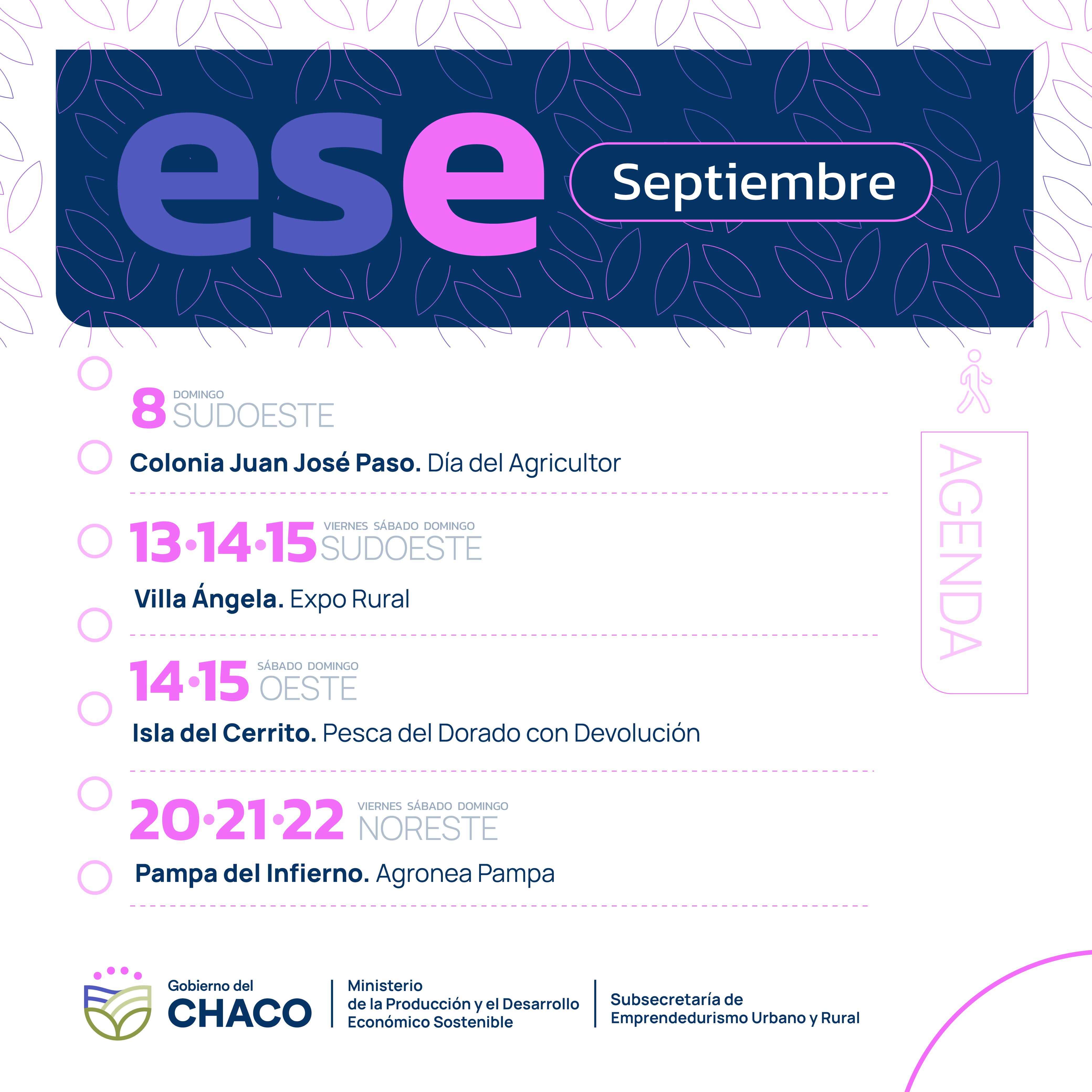 SEPTIEMBRE: EL GOBIERNO PROVINCIAL SEGUIRÁ ACOMPAÑANDO A EMPRENDEDORES EN DISTINTOS EVENTOS DE LA PROVINCIA.