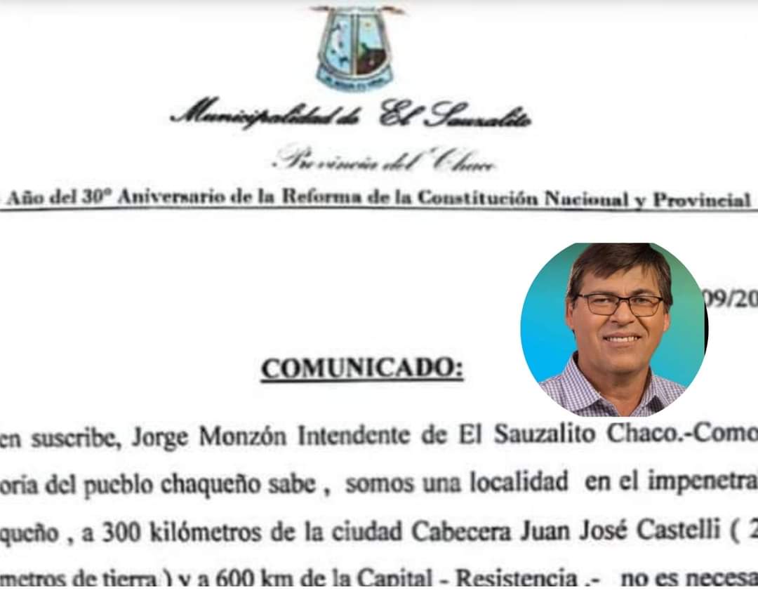 EL INTENDENTE DEL EL SAUZALITO ACOMPAÑA EL PEDIDO DEL CRÉDITO ENERGÉTICO DE ZDERO.