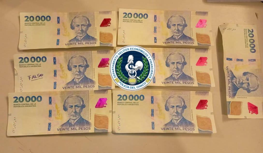 DETENIDO POR PAGAR $ 140 MIL CON BILLETES FALSOS EN UN LOCAL DE SHOPPING EN RESISTENCIA.